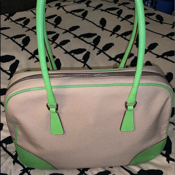 Prada Canvas Bowler Bag 💚👜💚 - Picture 3 of 10